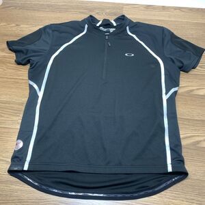 Oakley Race Fit Cycling Jersey Size XXL Reflective Pockets Black